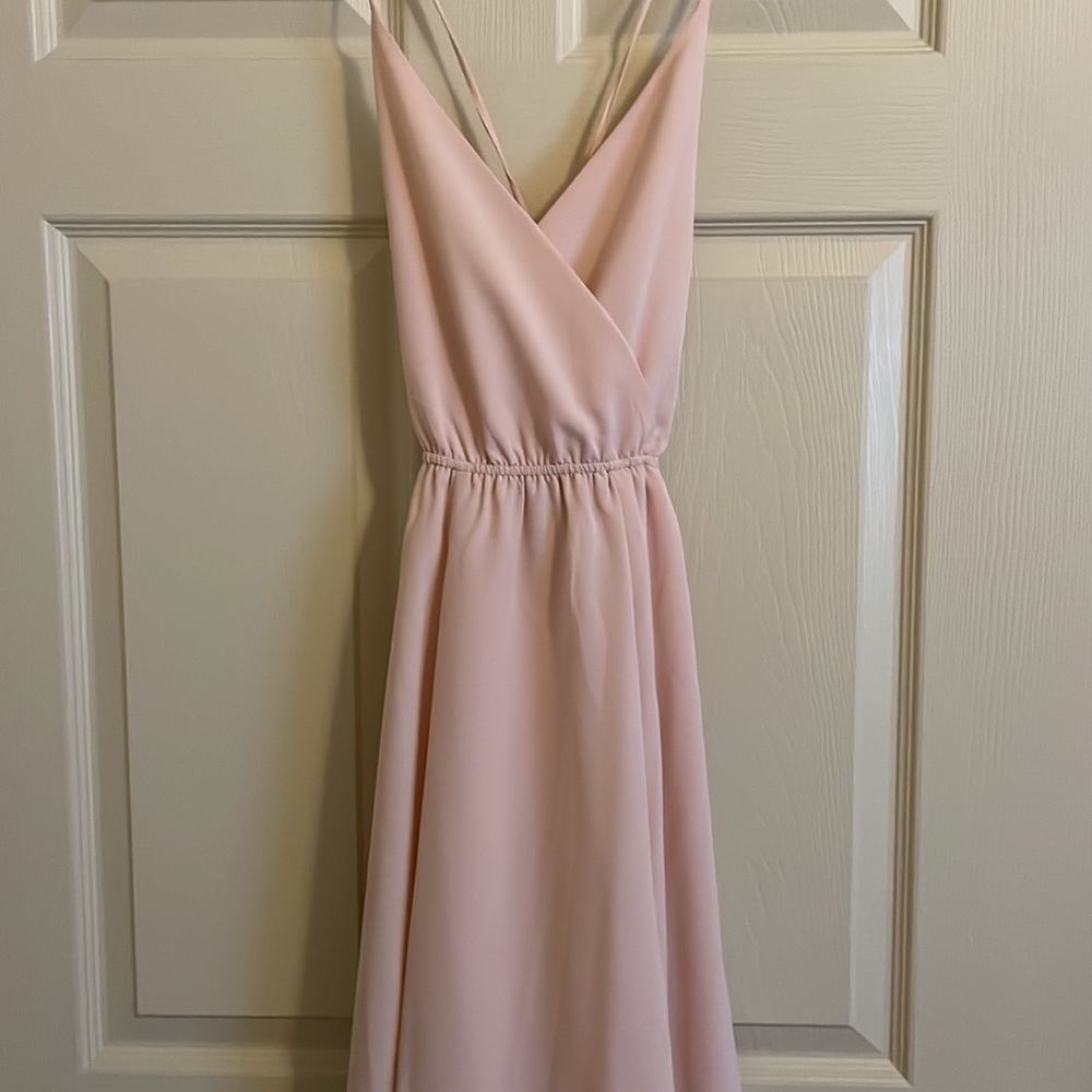 Lulu’s Blush Bridesmaids Dress